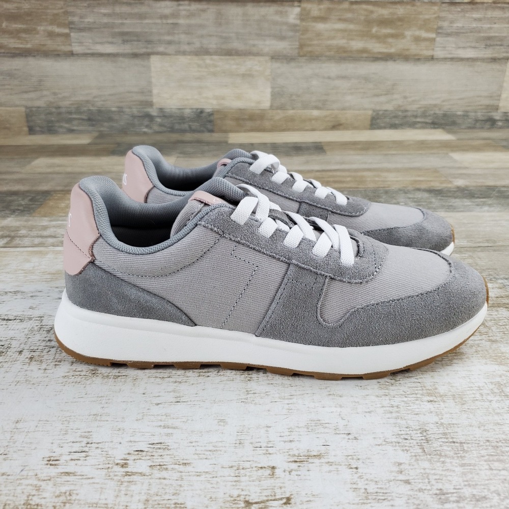 Toms Trvl Lite Retro Womens Runner Shoes Sz 8 Drizzle Gray Suede Slip On Sneaker